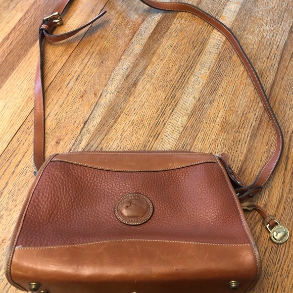 Dooney & Bourke Handbags - Dooney & Bourke Brown Leather Crossbody Bag